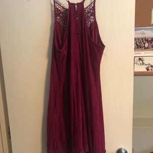 Short dark pink dress